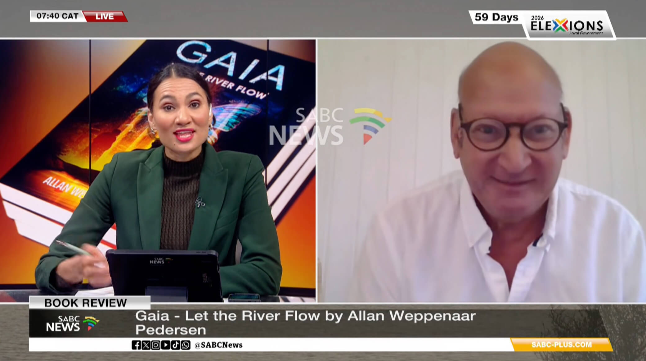 Allan Weppenaar Pedersen interviewed on SABC News